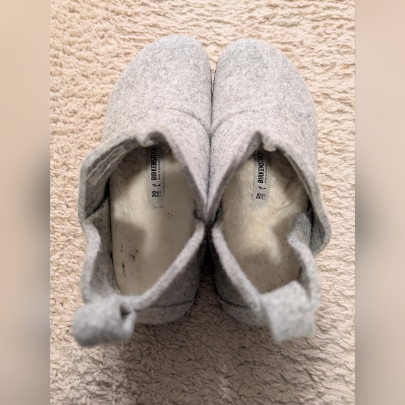 Women's Birkenstock Andermatt Light Gray Booties - Picture 3 of 6